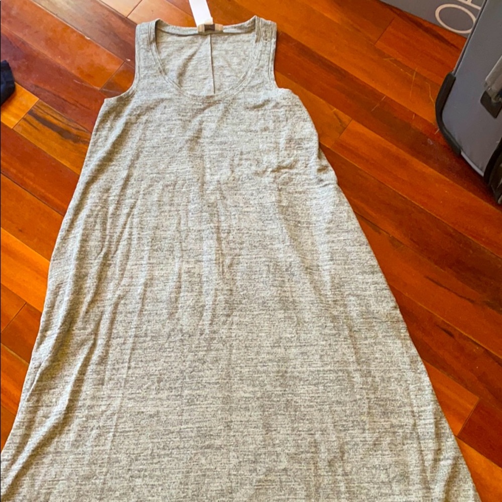 Grey swing midi dress